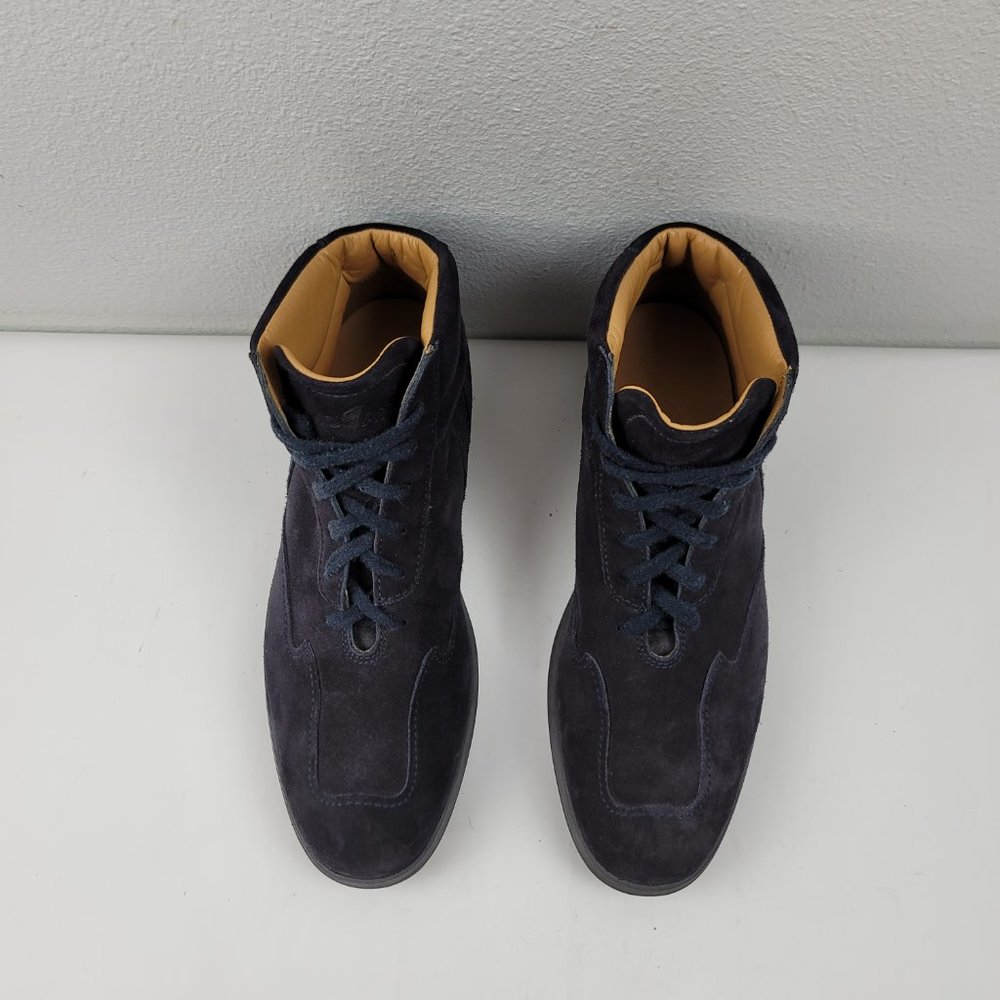 HOGAN INTERACTIVE Mens Blue  suede Shoes Sneakers driving high top Size 10 - Picture 8 of 10